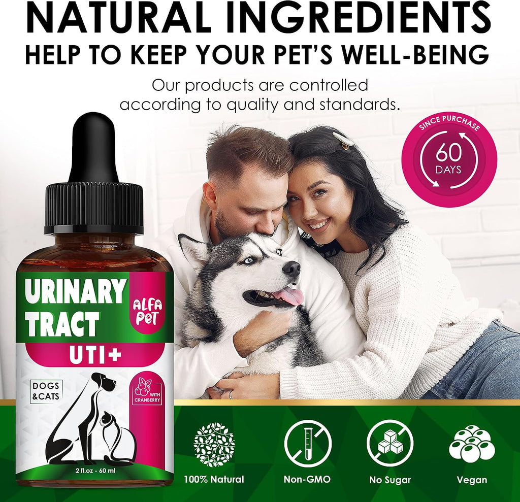 Complemento Urinario con Arándano para Perros y Gatos - Gotas para el Apoyo Renal y Vesical - 60 ml