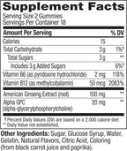 OLLY Laser Focus Gummy - Gominolas para la Concentración con Ginseng, Alfa GPC y Vitaminas B - Sabor Bayas y Mandarina - 36 Gominolas