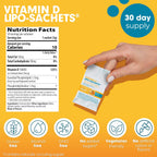 Vitamin D3 Lipo-Sachets - 30 Sobres de Vitamina D3 Liposomal de Alta Absorción