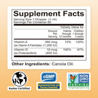 Nature's Nutra Vitamin A&D - Gotas Líquidas Premium de Vitamina A y D para Bebés, Niños y Niñas - 60 ml