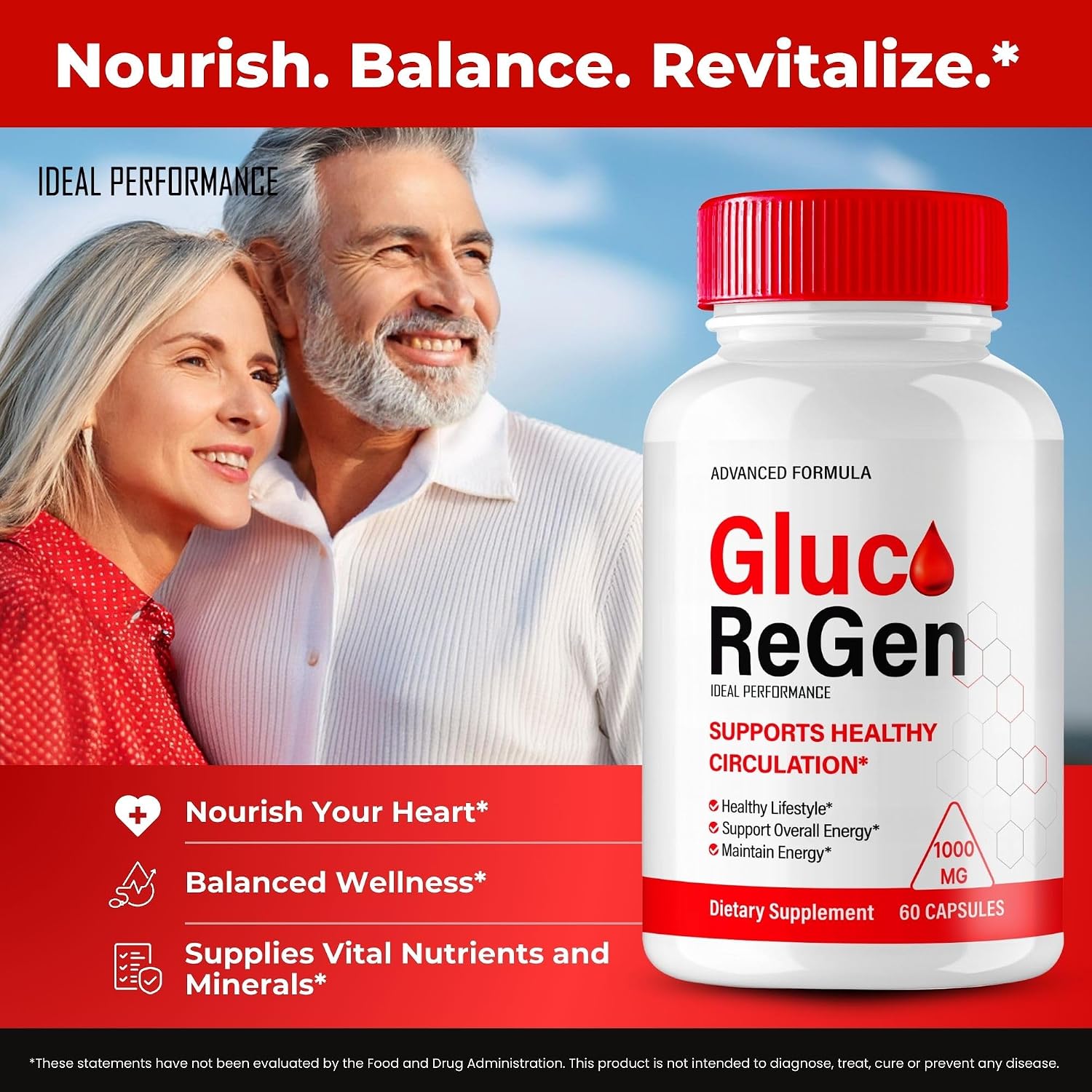 GlucoRegen Cápsulas - Fórmula Avanzada de Sangre y Glyco Optimizer - Suplemento Natural Máxima Potencia (5 Envases)