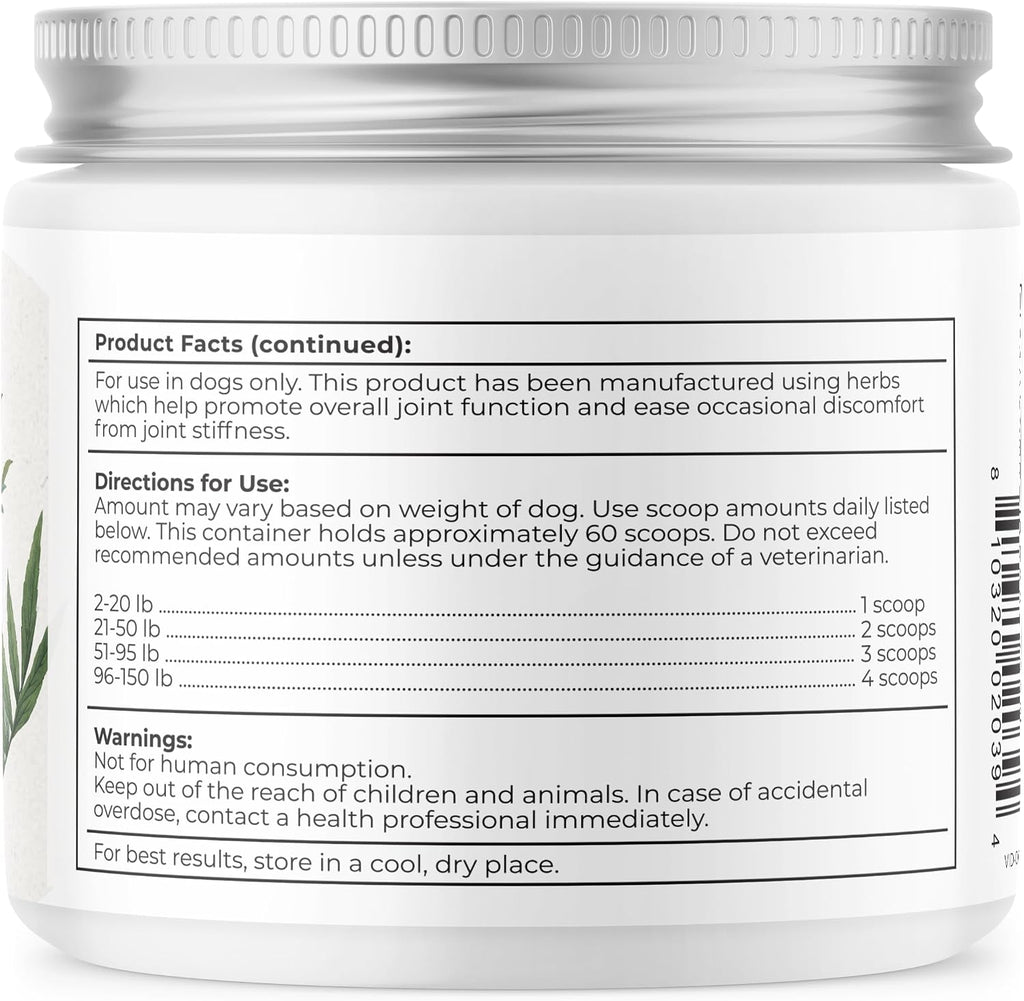 Dr. Harvey's Ortho-Flex Suplemento Herbal para Cadera y Articulaciones para Perros (200 g)