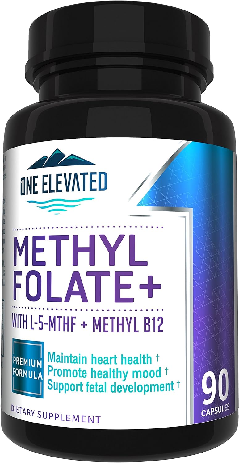 Metilfolato Activo 5-MTHF con Complejo B - 3 Meses, One Elevated