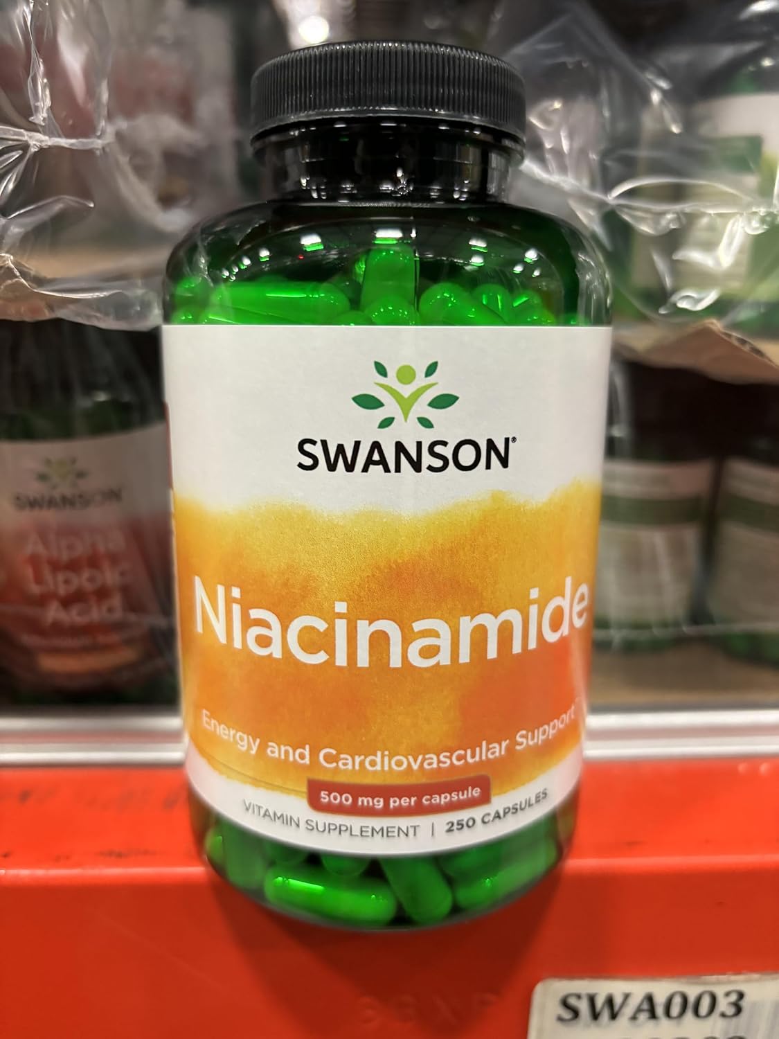 Swanson Niacinamida 500 mg, 250 Cápsulas