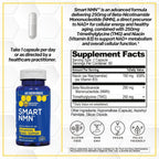 Smart NMN – Suplemento Avanzado con NMN, Niacina y TMG para el Apoyo a NAD+ y Envejecimiento Saludable – 60 Cápsulas