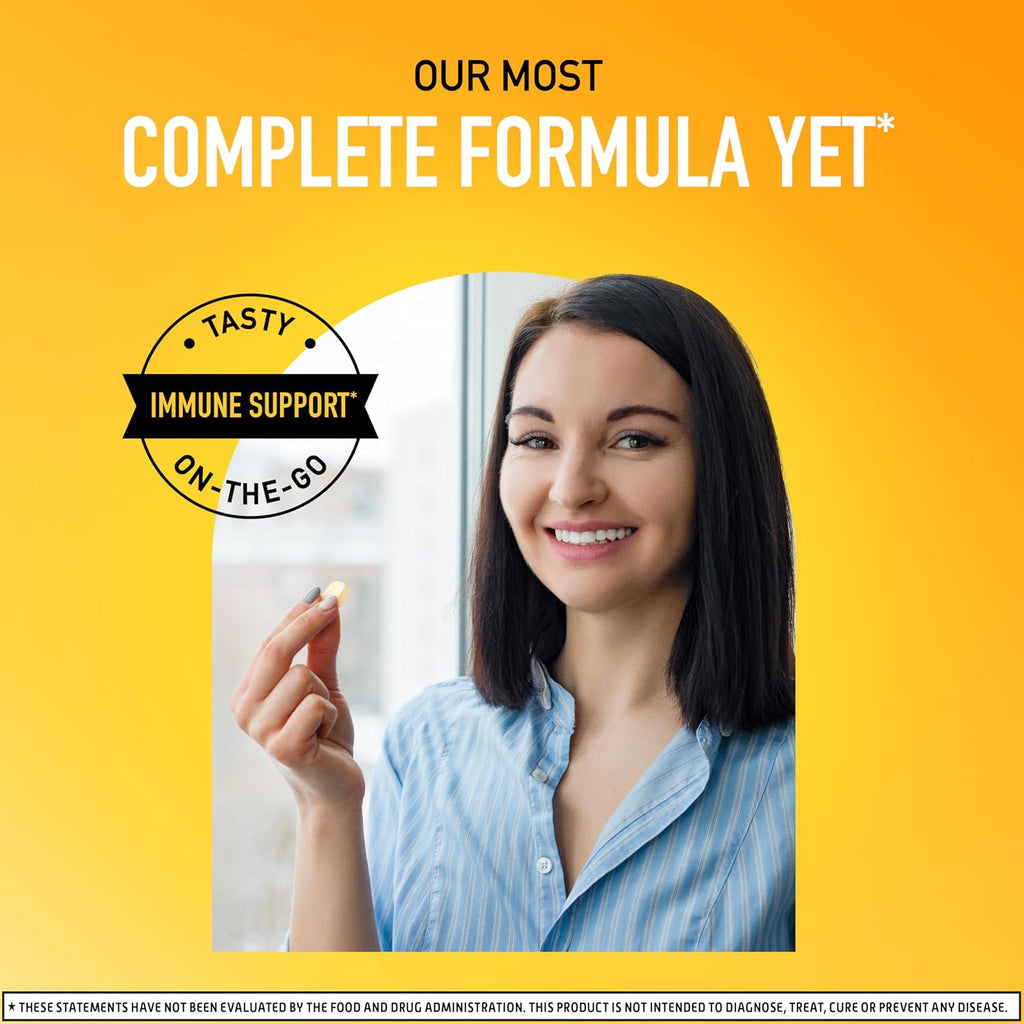 Airborne tabletas masticables sabor cítrico, 116 unidades | Suplemento para el sistema inmunitario con 1000 mg de vitamina C + vitaminas A, D, E, zinc, selenio y manganeso | Mezcla de hierbas | Sin gluten