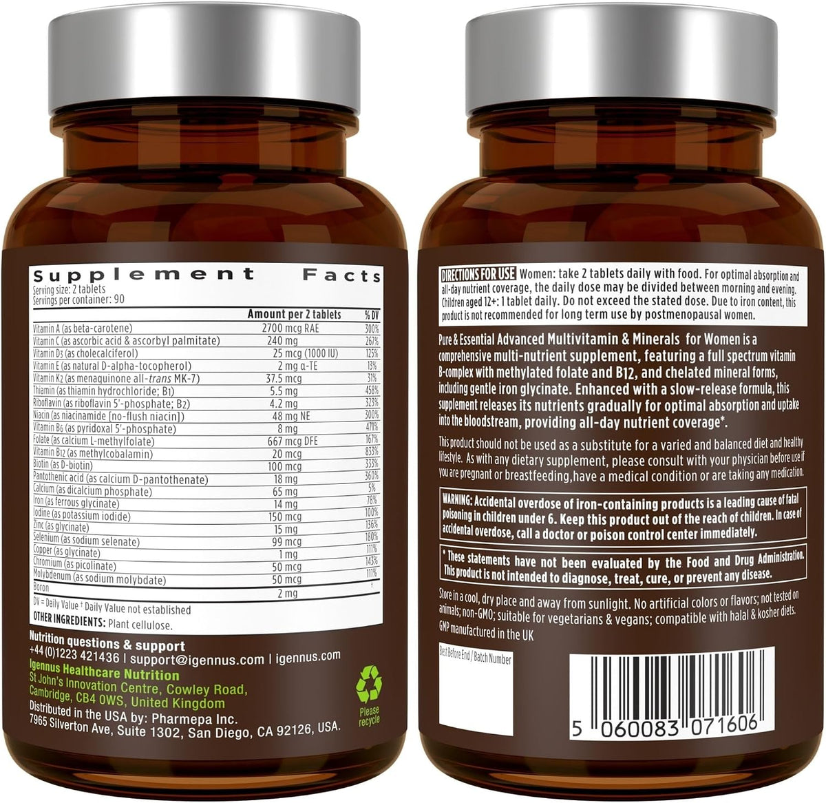 Igennus High Potency Methylated Multivitamin – Vitamina D3 (colecalciferol): Importante para la absorción de – Image 8
