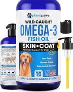 Plano Paws Aceite de Pescado Omega 3 para Perros - Suplemento Líquido de EPA y DHA
