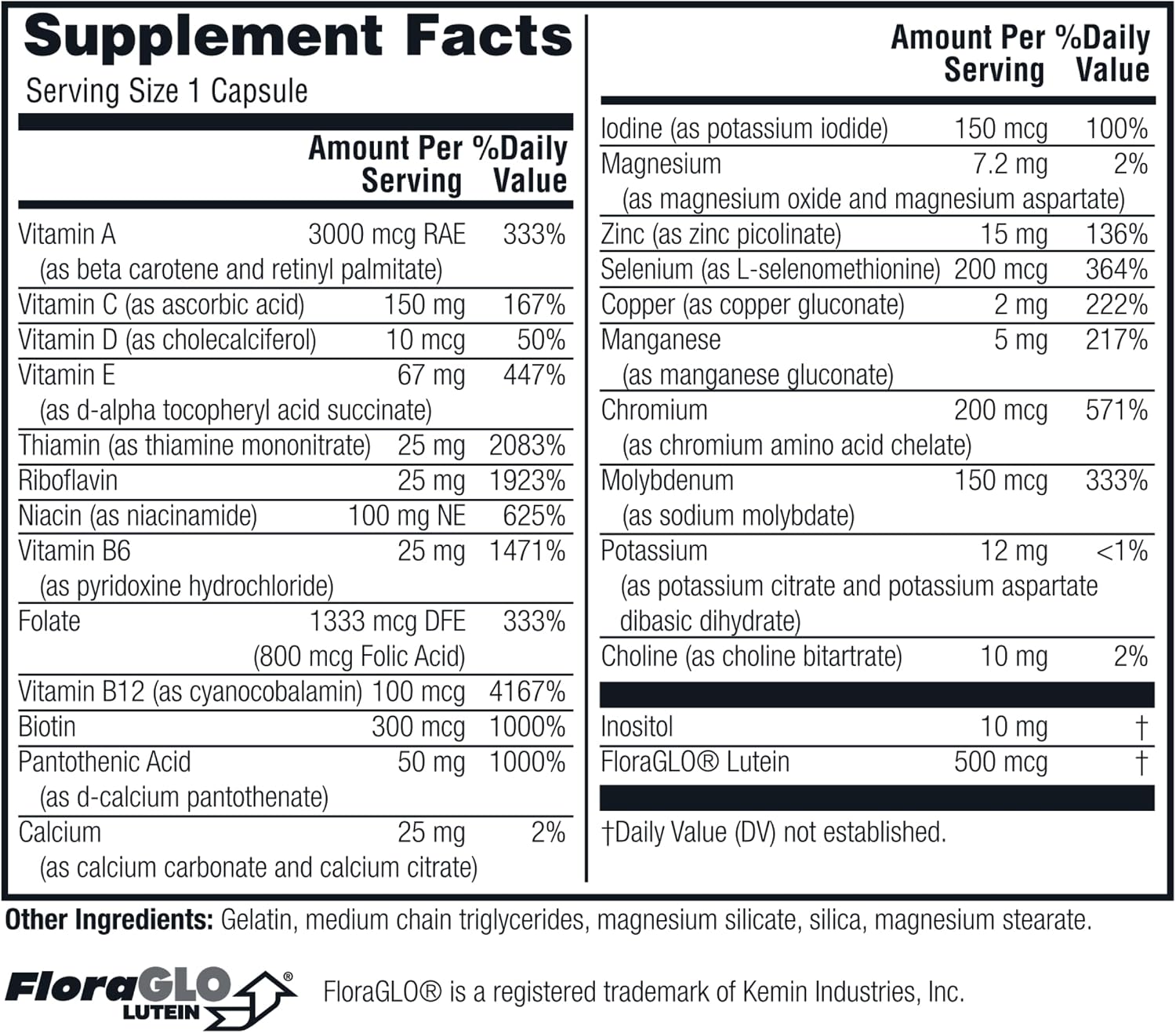 Twinlab Daily One Cápsulas Sin Hierro - Suplemento Nutricional con Zinc, Vitaminas B, Magnesio y Más - 60 Cápsulas - Pack de 2