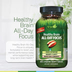 Irwin Naturals Healthy Brain All-Day Focus - Apoyo Nootrópico para la Concentración Diaria, 60 Cápsulas Blandas