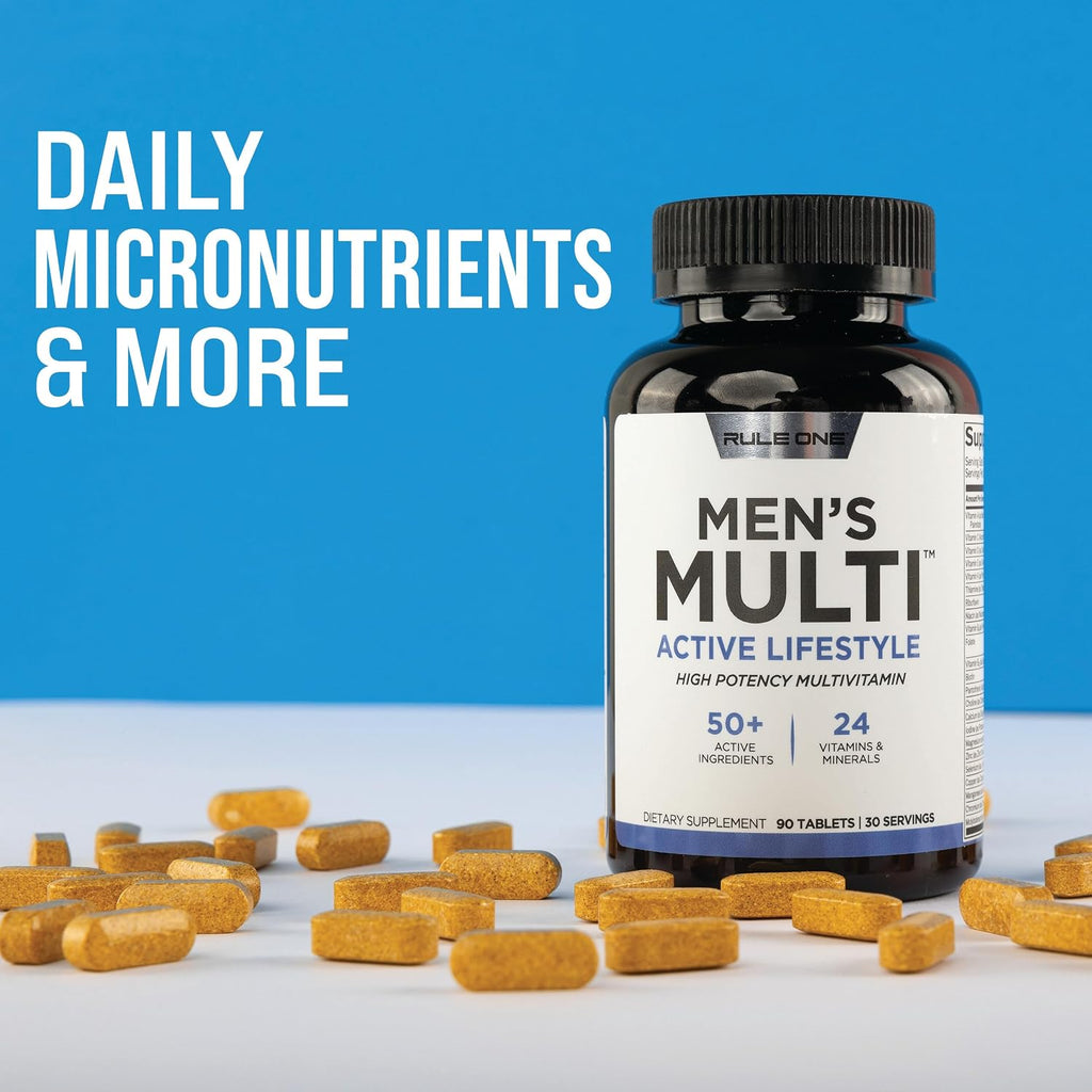 Rule 1 Proteins Men's Daily Multi, 180 Comprimidos, 60 Días