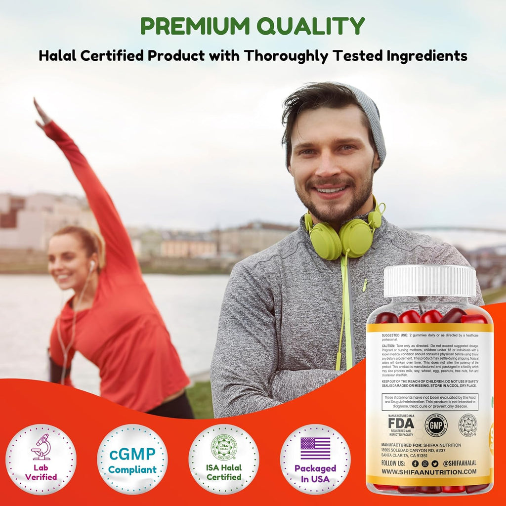 SHIFAA NUTRITION Multivitamínico Gominolas Halal Vegetariano para Adultos (45 dosis)