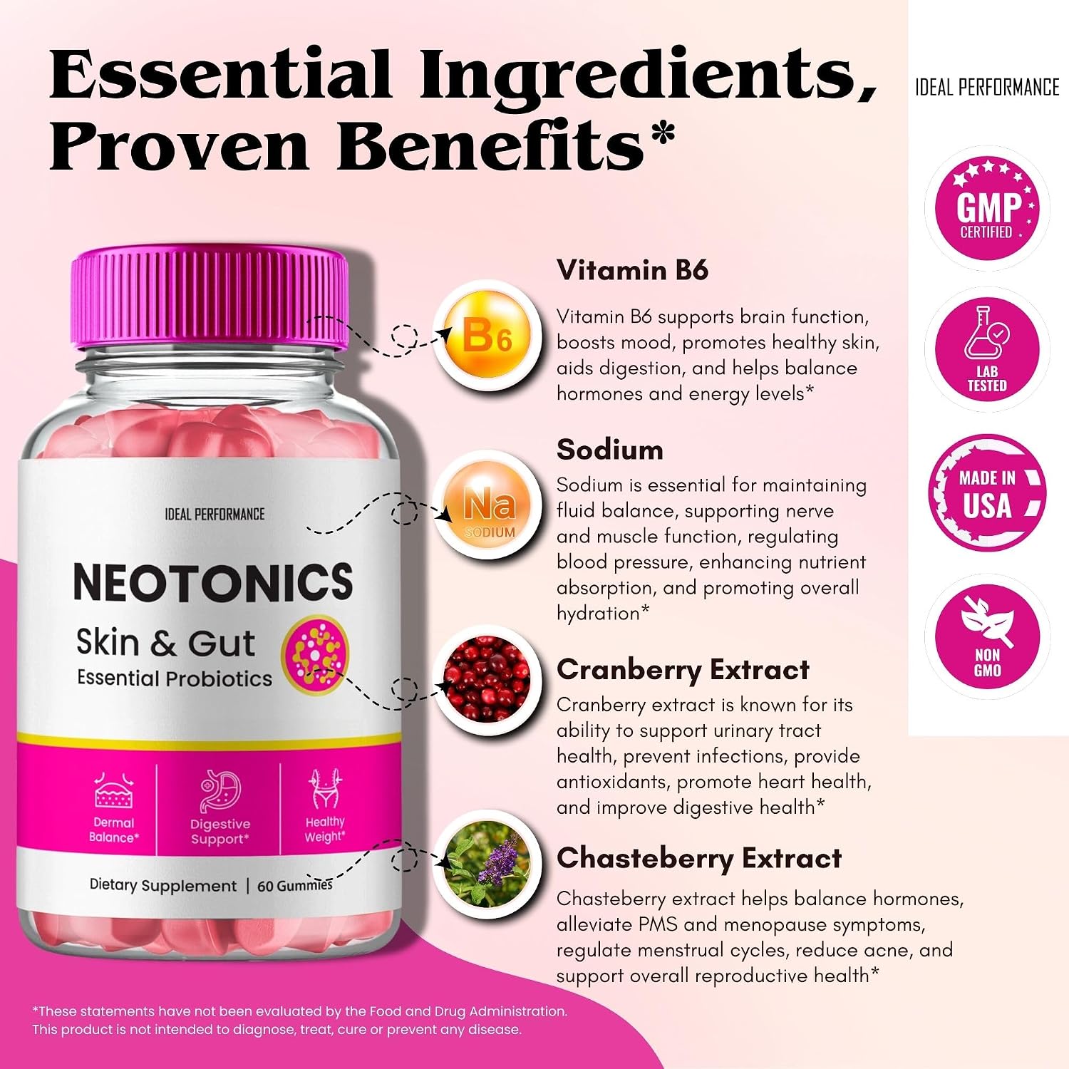 Neotonics Skin and Gut Gummies – Gominolas para Piel y Salud Intestinal (Pack de 3)