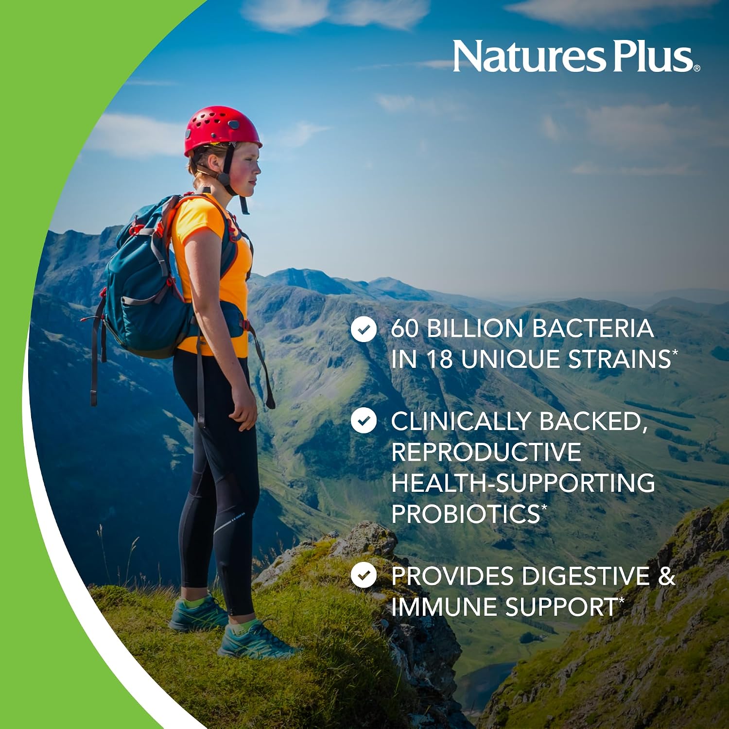 NaturesPlus GI Natural Probiotic Women - 30 Cápsulas - Probiótico Femenino con Arándano Rojo