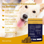 Moe’s Skin & Coat Omega 3, 6, 9 y Vitaminas para Perros - 90 Chews Blandos