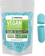 XPRS Nutra Cápsulas Vacías Tamaño 3 - 500 Unidades - Veganas - Vegetarianas - Para Rellenar - DIY - Color Zanahoria Púrpura