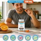 TRUEMED Gomitas de Vitamina C con Zinc y Probióticos - 250mg - 60 unidades
