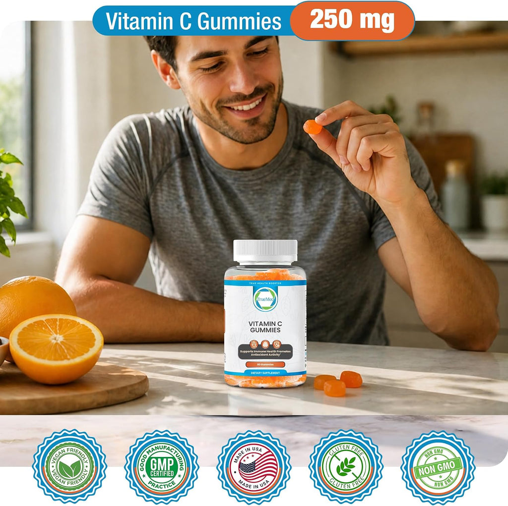 Gominolas de Vitamina C con Zinc y Probióticos - 250 mg - 60 unidades - TRUEMED