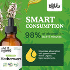 Wild & Organic Tintura de Motherwort - 4 fl oz (118 ml)