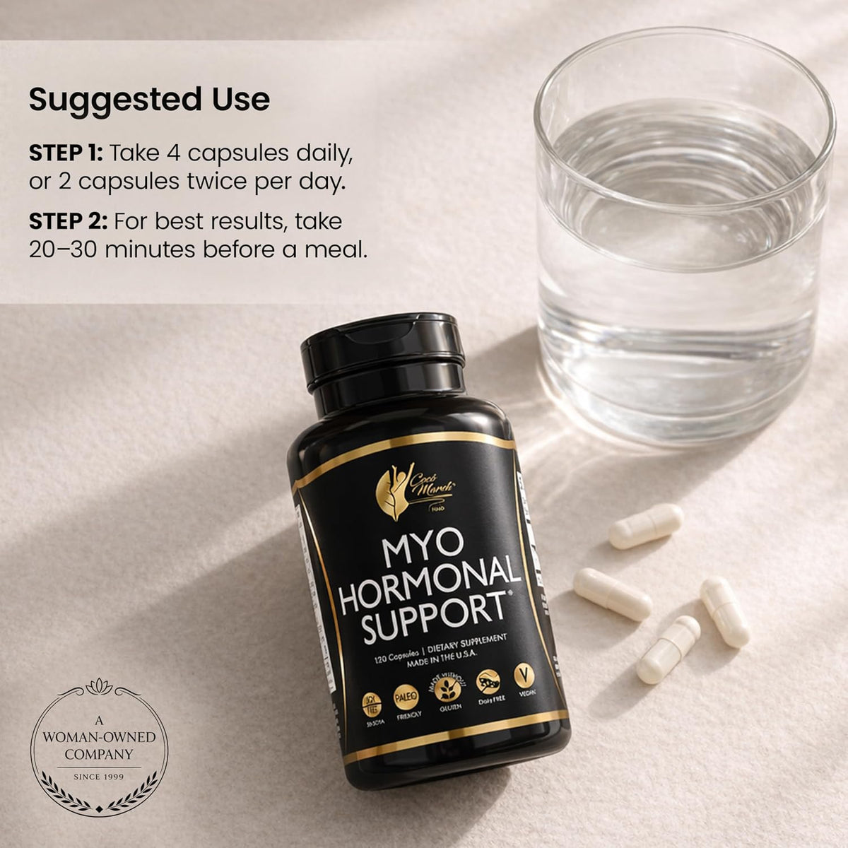 Cocó March N.M.D Myo-Inositol Apoyo Hormonal para Mujeres – 120 Cápsulas Veganas – Image 7