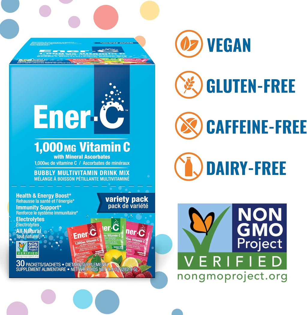 Ener-C Mezcla de Bebida Multivitamínica - Pack Surtido, 30 Sobres