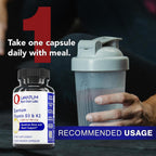 Quantum Nutrition Labs Vitamina D3 y K2 - 5000 UI, 30 Cápsulas Veganas