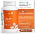 NatureCity True-B Complejo B Vegetal Super B Vitaminas - Alimentos Integrales Orgánicos con Folato Activo y Vitamina B12 - 30 Cápsulas Vegetales