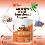 Jack&Pup Multivitamínico para Perros - Bark Buddies Multi-Buddy - Complemento masticable - 60 unidades