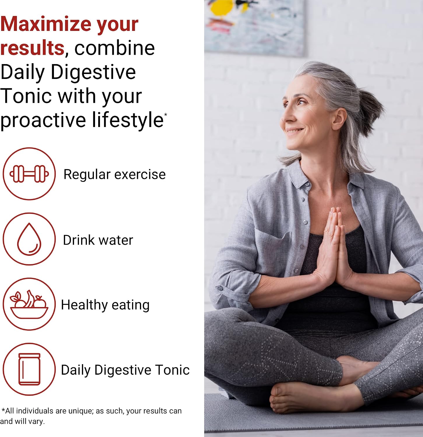 ACTIVATEDYOU Daily Digestive Tonic - Tónico Digestivo Diario con Kombucha, Vinagre de Manzana, Prebióticos y Vitamina C - Sabor Berry Lemonade (30 Servicios)