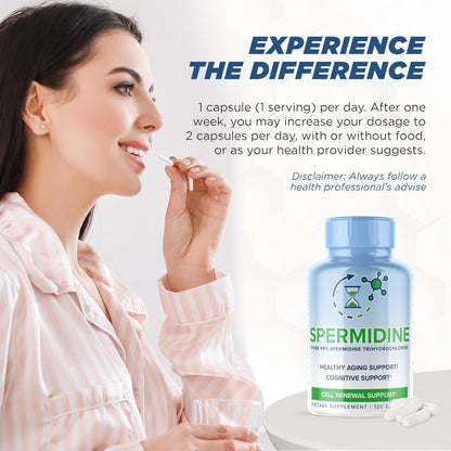 MAXLIFE NATURALS Spermidina 10mg con Trihidrocloruro 3HCL - 120 Cápsulas