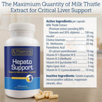 Rx Vitamins Hepato Support para Perros y Gatos - Complemento Hepático con Cardo Mariano y Vitamina B - 180 Cápsulas