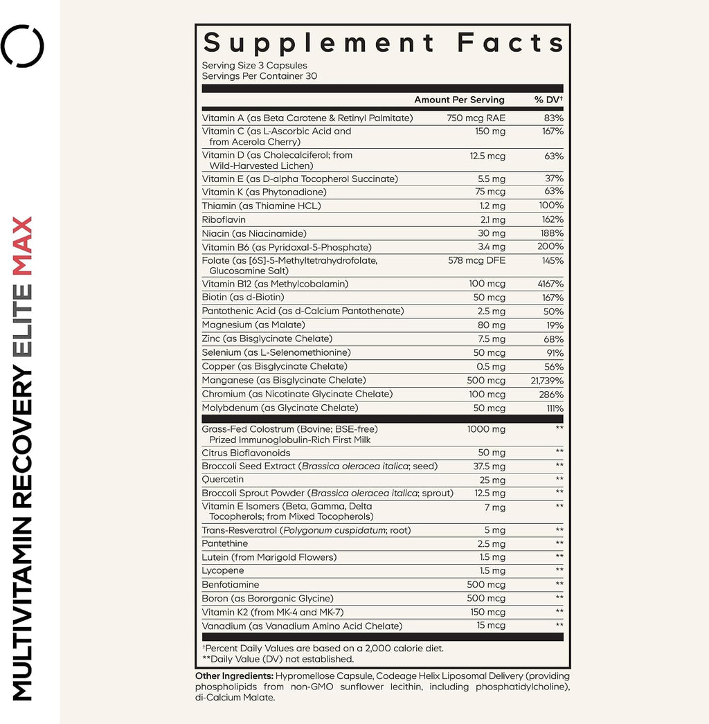 Codeage Multivitamin Recovery Elite Max - 90 Cápsulas