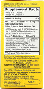 Renew Life Ultimate Flora Men's Care Probiotic, 30 cápsulas