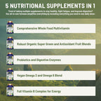 Abundant Earth Multivitamínico Completo para Mujeres y Hombres – 90 Cápsulas Veganas