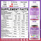 Happy Saffron Gummies - Suplemento de Azafrán con Magnesio y Vitaminas - 4 Meses de Suministro