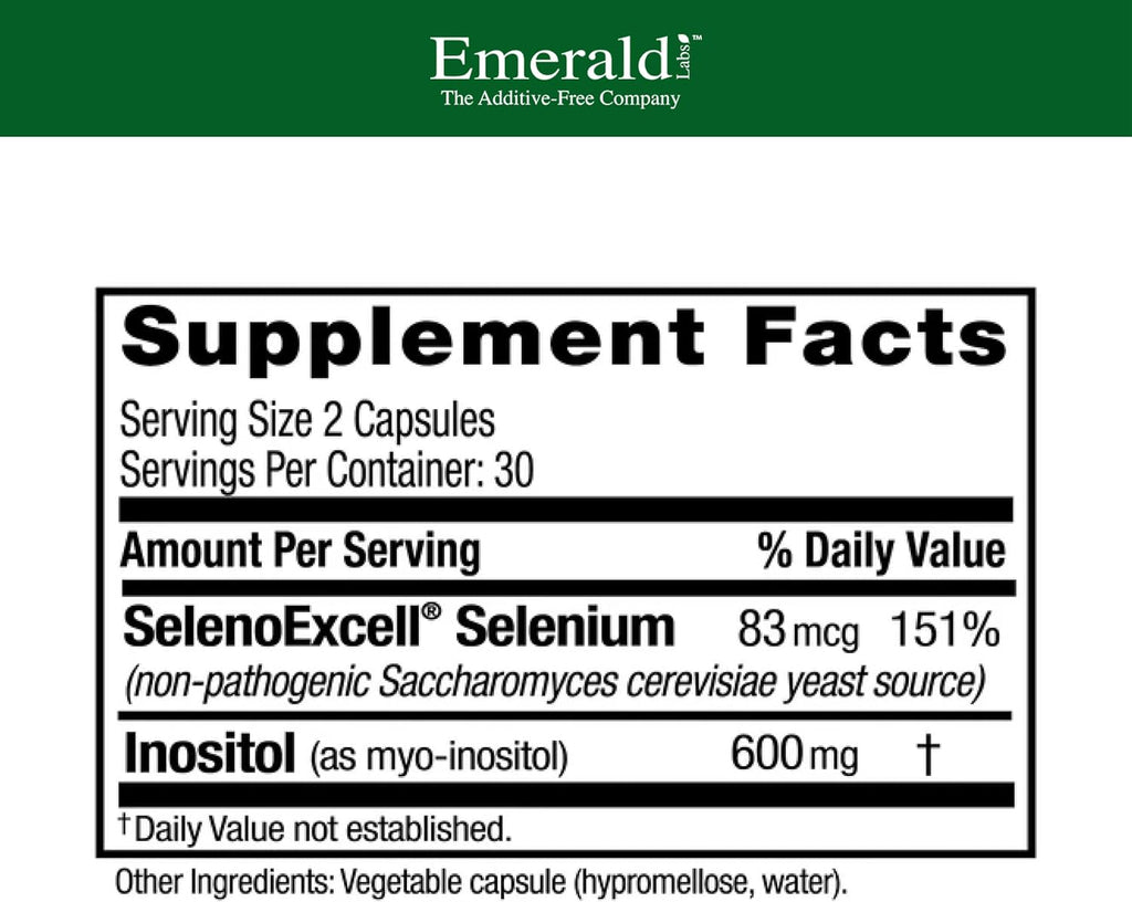 Emerald Labs HashiMune Health - Complemento Vegano para Tiroides e Inmunidad con Selenio e Inositol - 60 Cápsulas Vegetales