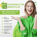 Hydra Powders NAD+ Nutrients Electrolyte Powder Packets - 16 Sobres Sabor Lima Limón