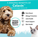 Aceite de Salmón Salvaje Nórdico para Perros y Gatos, 96 dosis - Omega-3 Puro de NUSENTIA