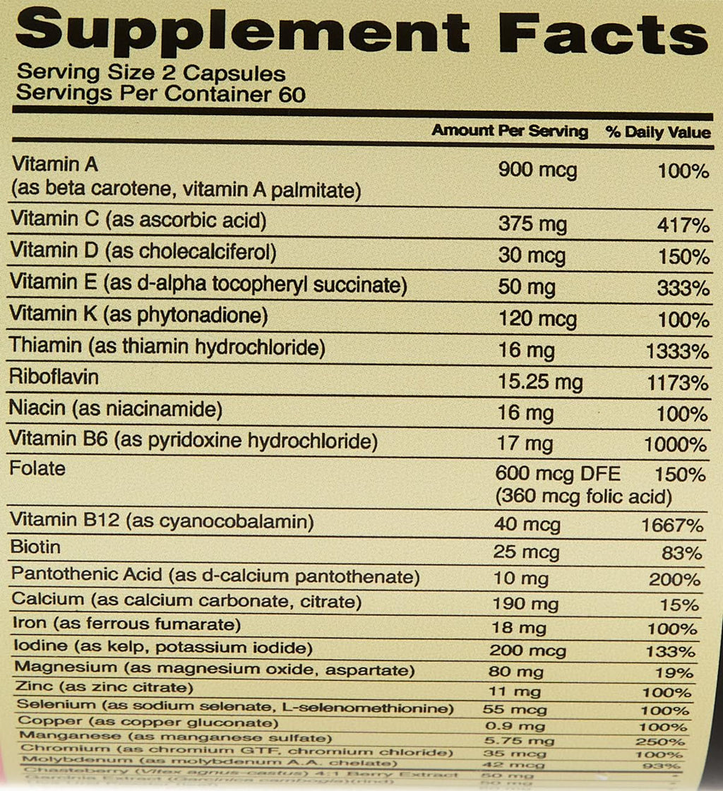 Optimum Nutrition Opti-Women, Multivitamínico para Mujeres, 120 Cápsulas