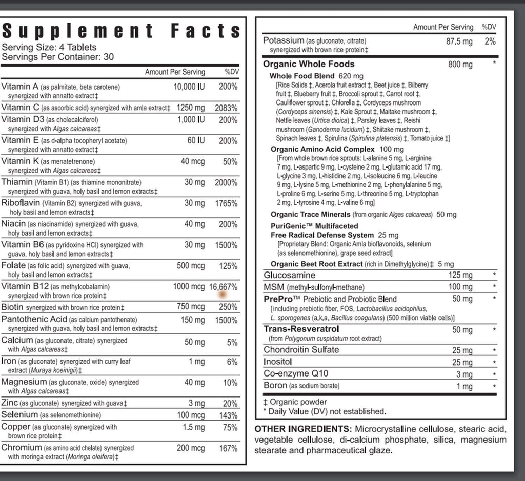 Youngevity Beyond Tangy Tangerine 2.0 Complejo Multivitamínico y Mineral - 120 Comprimidos (Paquete de 3)