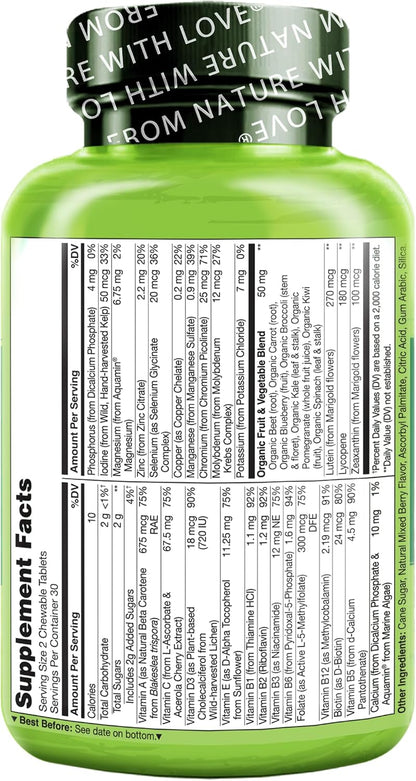 NATURELO Multivitamínico Masticable para Niños con Mezcla de Frutas Orgánicas - 60 Comprimidos – Image 9