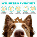 Probióticos para perros en masticables - 60 unidades - Apoyo digestivo y salud intestinal - Sabor a ternera