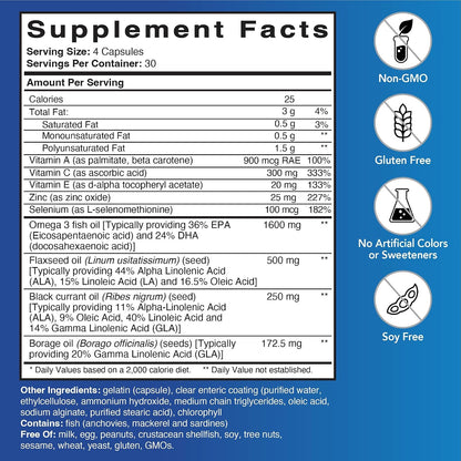 Patient One Dry Eye Care | Complemento para – Vitamina C y E : protegen a las células del daño oxidativo. – Image 2