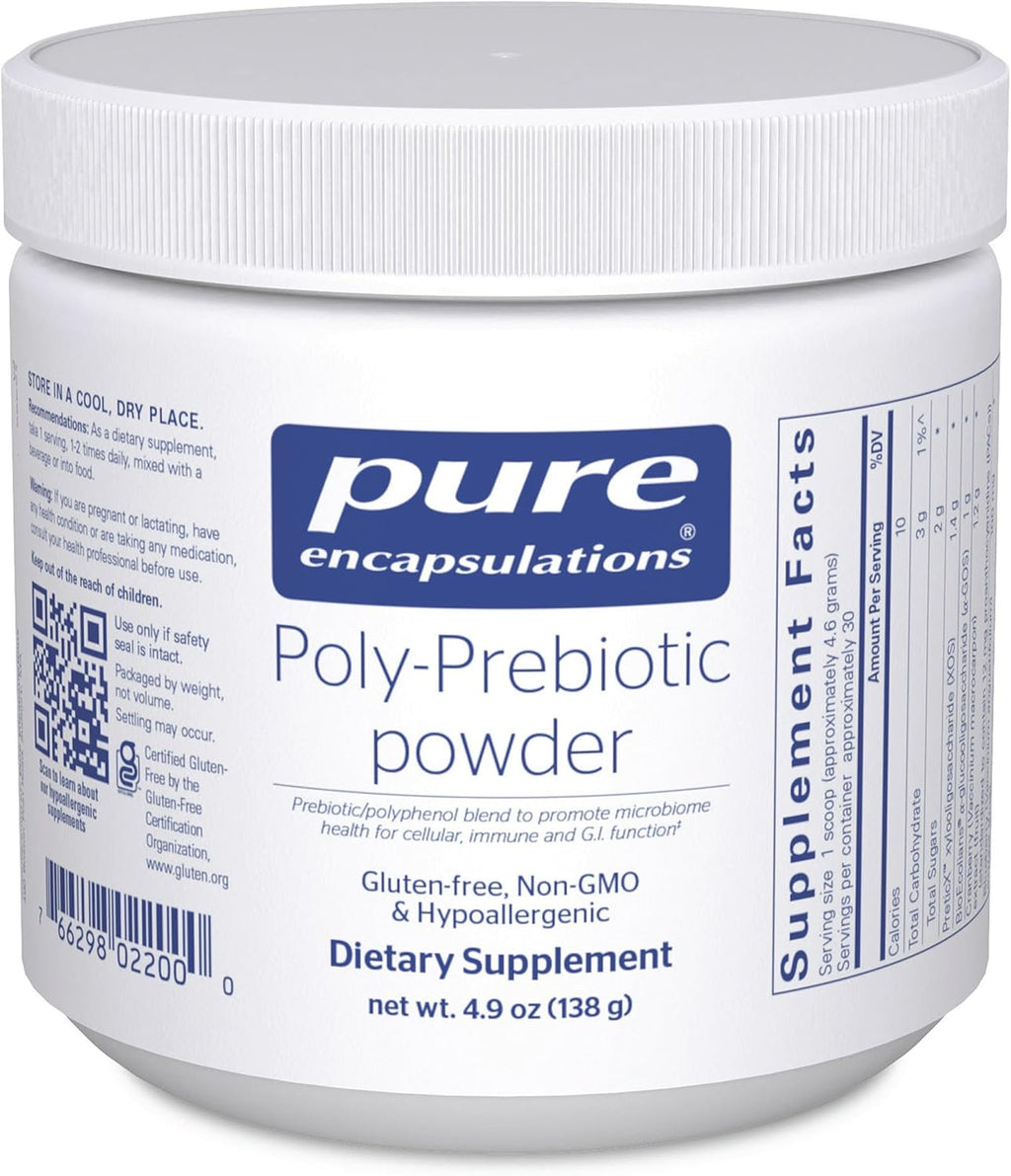 Pure Encapsulations Poly-Prebiotic en polvo - Prebiótico para la barrera intestinal, 139 g