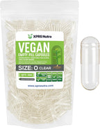 XPRS Nutra Cápsulas Vacías Tamaño 0 - 1000 uds - Cápsulas Veganas para DIY (Multicolor)