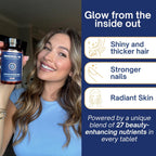 Skin Research Institute Renewglow Biotina Suplemento Vegano - Cabello, Piel y Uñas Saludables (Pack de 3)