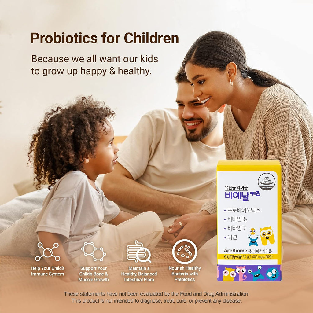 Bnr Kids, Probiótico Masticable Sabor a Bayas, 60 porciones (180 comprimidos)