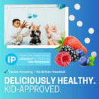 Multivitamínico Infantil UpRight Nutrition | 30 Días | Masticable Sin Azúcar | 17 Vitaminas y Minerales + 50mg de Frutas y Verduras