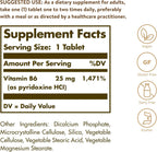 Solgar Vitamina B6 25 mg, 100 Comprimidos