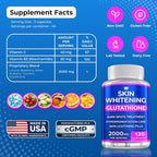 Glutathione 2000mg - 120 Cápsulas - Complemento Alimenticio Antioxidante